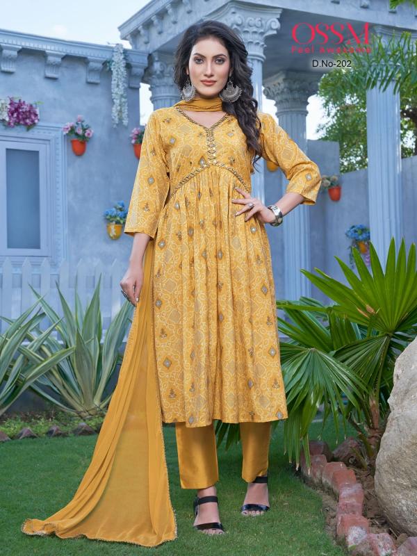 Ossm Resham Vol 2 Kurti With Bottom Dupatta Collection